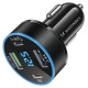 Wozinsky WDCCB Car Charger with Display 50W 2xUSB-C / 2xUSB-A - Black