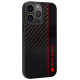 Audi Carbon Fiber Stripe iPhone 13 Pro Max 6.7" black/black hardcase AUS-TPUPCIP13PM-R8/D1-BK
