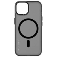 Decoded Transparent Grip Case with MagSafe for iPhone 15 Plus - gray and black