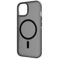 Decoded Transparent Grip Case with MagSafe for iPhone 15 Plus - gray and black