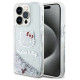 Hello Kitty Liquid Glitter Charms Kitty Head case for iPhone 15 Pro - silver