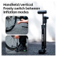 Rockbros 42310006001 bicycle pump with pressure gauge - black