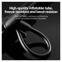 Rockbros 42310006001 bicycle pump with pressure gauge - black