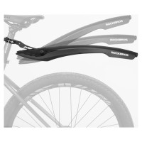 Rockbros DNB8001 mudguard with red LED light - black