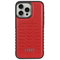 Audi Synthetic Leather case with MagSafe for iPhone 15 Pro Max - red