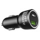 Silver Monkey SMA078 car charger 1xUSB-C 1xUSB-A 45W PD QC - black
