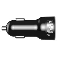 Silver Monkey SMA078 car charger 1xUSB-C 1xUSB-A 45W PD QC - black