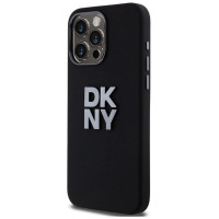 Dkny Liquid Silicone Metal Logo iPhone 15 Pro Max Case - Black