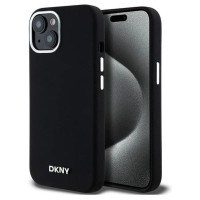 Dkny Etui DKNY Liquid Silicone Small Metal Logo MagSafe na iPhone 15 / 14 / 13 - czarne