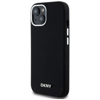 Dkny Etui DKNY Liquid Silicone Small Metal Logo MagSafe na iPhone 15 / 14 / 13 - czarne