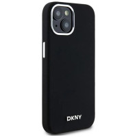 Dkny Etui DKNY Liquid Silicone Small Metal Logo MagSafe na iPhone 15 / 14 / 13 - czarne