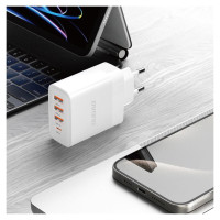 Dudao A5HEU network charger 3x USB-A 1x USB-C PD20W - white