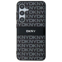 Dkny Leather Mono Stripe & Metal Logo case for Samsung Galaxy S24 - black
