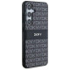 Dkny Leather Mono Stripe & Metal Logo case for Samsung Galaxy S24 - black