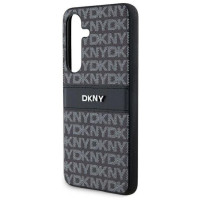 Dkny Leather Mono Stripe & Metal Logo case for Samsung Galaxy S24 - black