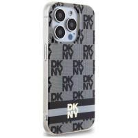Dkny IML Checkered Mono Pattern & Printed Stripes MagSafe Case for iPhone 13 Pro / 13 - Black