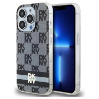 Dkny IML Checkered Mono Pattern & Printed Stripes MagSafe Case for iPhone 15 Pro - Black