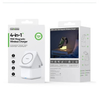 Duzzona W20 15W 4in1 inductive charger for iPhone / AirPods / Apple Watch with night lamp - white