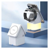 Duzzona W20 15W 4in1 inductive charger for iPhone / AirPods / Apple Watch with night lamp - white