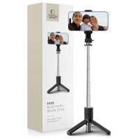 Tech-Protect L02S Bluetooth selfie stick with tripod up to 72cm - black