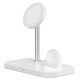 Tech-Protect QI15W-A22 MagSafe inductive charger with 3in1 MagSafe stand for smartphone / Apple Watch / AirPods - white