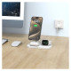 Tech-Protect QI15W-A22 MagSafe inductive charger with 3in1 MagSafe stand for smartphone / Apple Watch / AirPods - white