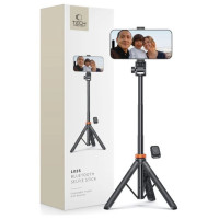 Tech-Protect L03S Bluetooth selfie stick with remote control, tripod up to 148cm and head 180 - black
