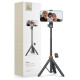 Tech-Protect L03S Bluetooth selfie stick with remote control, tripod up to 148cm and head 180 - black