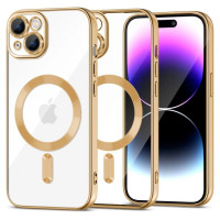 Tech-Protect MagShine Line MagSafe case for iPhone 15 Plus - gold