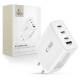 Tech-Protect NC100W-GAN charger GaN 3x USB-C PD 100W / USB-A QC 3.0 - white