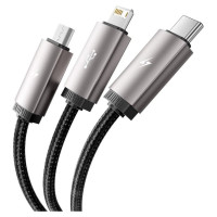 Tech-Protect UltraBoost 3in1 USB-A - Lightning / USB-C / micro USB 3.5A cable 1m - gray