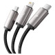 Tech-Protect UltraBoost 3in1 USB-A - Lightning / USB-C / micro USB 3.5A cable 1m - gray
