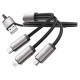 Tech-Protect UltraBoost 3in1 USB-A - Lightning / USB-C / micro USB 3.5A cable 1m - gray