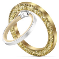 Tech-Protect MMR200 magnetic holder / ring with MagSafe - gold with crystals