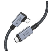 Tech-Protect UltraBoost Max L USB-C 4.0 (straight) / USB-C 4.0 (angled) PD 240W 8K 40Gbps 1.5m Cable - Gray