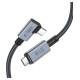 Tech-Protect UltraBoost Max L USB-C 4.0 (straight) / USB-C 4.0 (angled) PD 240W 8K 40Gbps 1.5m Cable - Gray