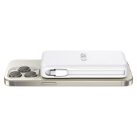 Tech-Protect LifeMag PB31 Power Bank with MagSafe 10000mAh 15W USB-C / USB-A / Built-in USB-C / Lightning Cables - White