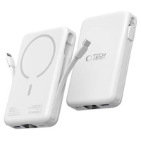 Tech-Protect LifeMag PB31 Power Bank with MagSafe 10000mAh 15W USB-C / USB-A / Built-in USB-C / Lightning Cables - White