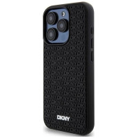 Dkny 3D Rubber Repeat Pattern case for iPhone 15 Pro Max - black