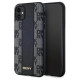 Dkny Leather Checkered Mono Pattern MagSafe Case for iPhone 11 / Xr - Black
