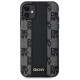 Dkny Leather Checkered Mono Pattern MagSafe Case for iPhone 11 / Xr - Black