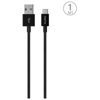 Puro Elektrik Puro White USB-A USB-C Cable 1m - Black