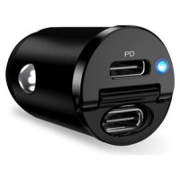 Puro Elektrik Puro Mini 30W Power Delivery 2 x USB-C Car Charger - Black