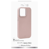 Puro Icon Mag Pro MagSafe Silicone Case for iPhone 15 Pro - Pink