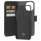 Puro Wallet Detachable MagSafe 2in1 PU Leather Case with Flap and Wallet for iPhone 15 Pro - Black