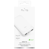 Puro Elektrik Powerbank Puro White 10000mAh 12W 2xUSB-A + USB-C - white