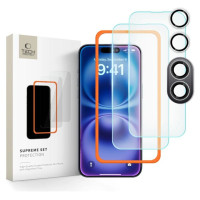 Tech-Protect Supreme Set tempered glass for iPhone 16 - transparent (3 pcs.)