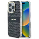 Dkny Repeat Texture Pattern With Stripe case for iPhone 16 Pro Max - black