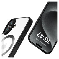 Tech-Protect MagFlex MagSafe iPhone 16 Case - Clear with Black Frame