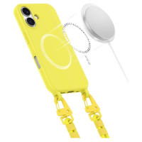 Tech-Protect MagNecklace MagSafe Case with Lanyard for iPhone 16 - Yellow